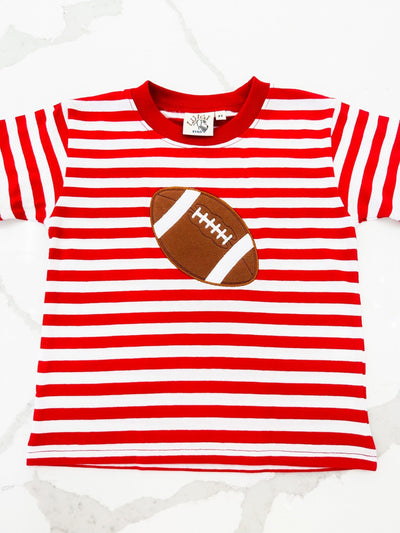 Red Striped S/S Football Shirt