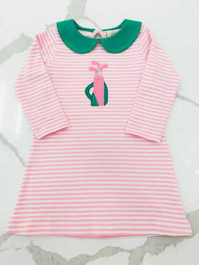 Pink Striped Golf Bag Dress