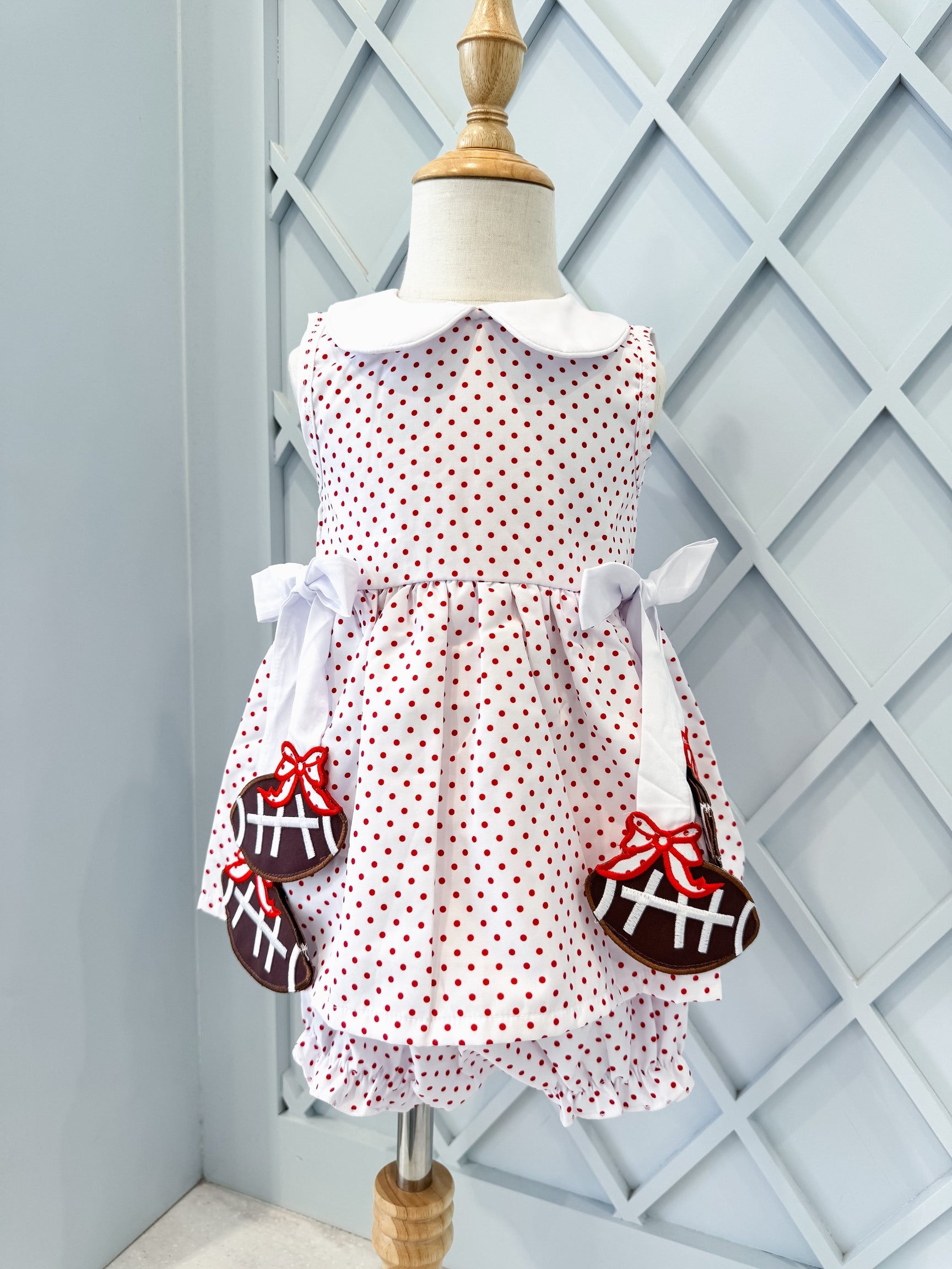 Polka Dot Football Bloomer Set