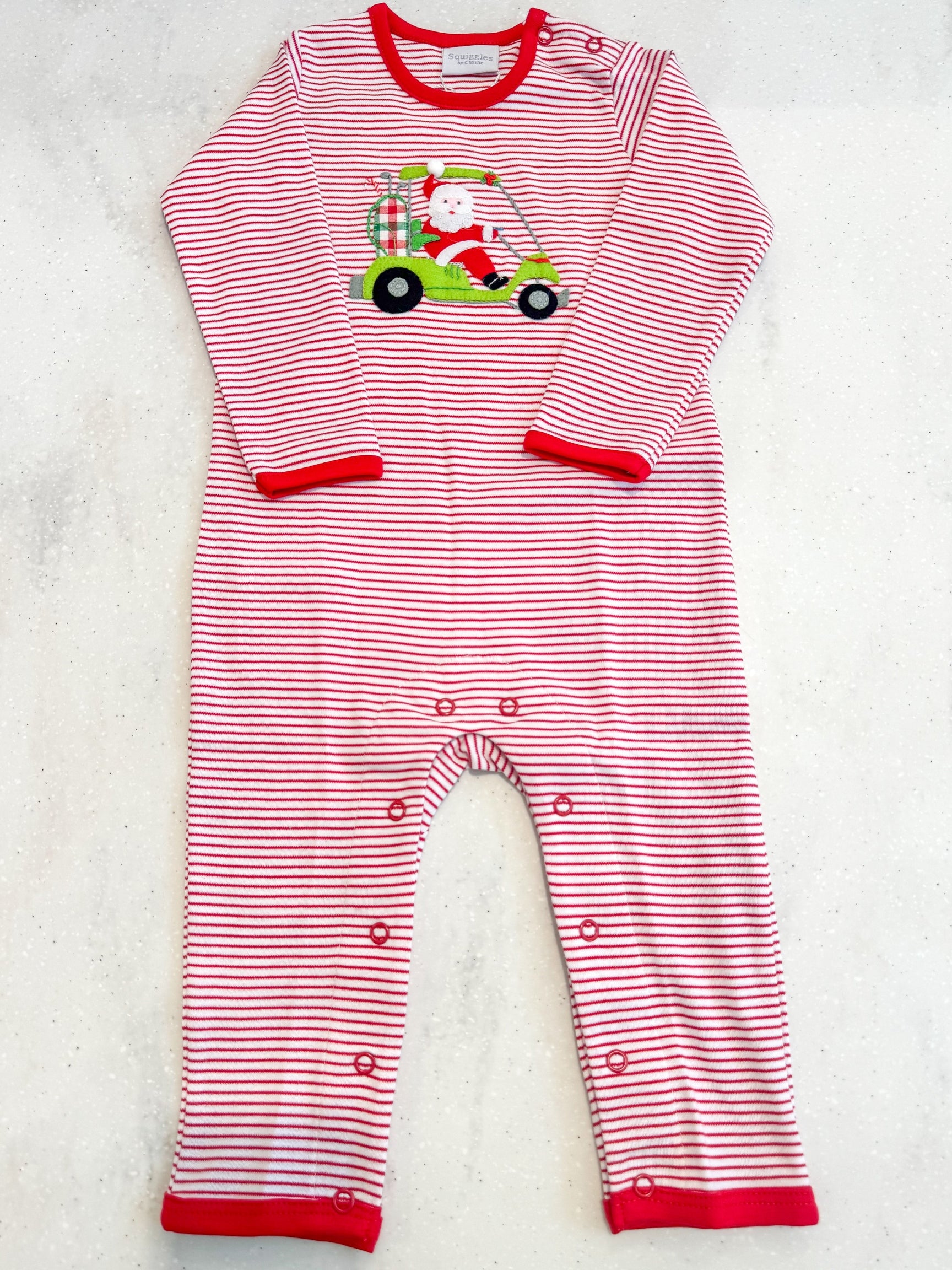 Tee Time for Santa Knit Romper