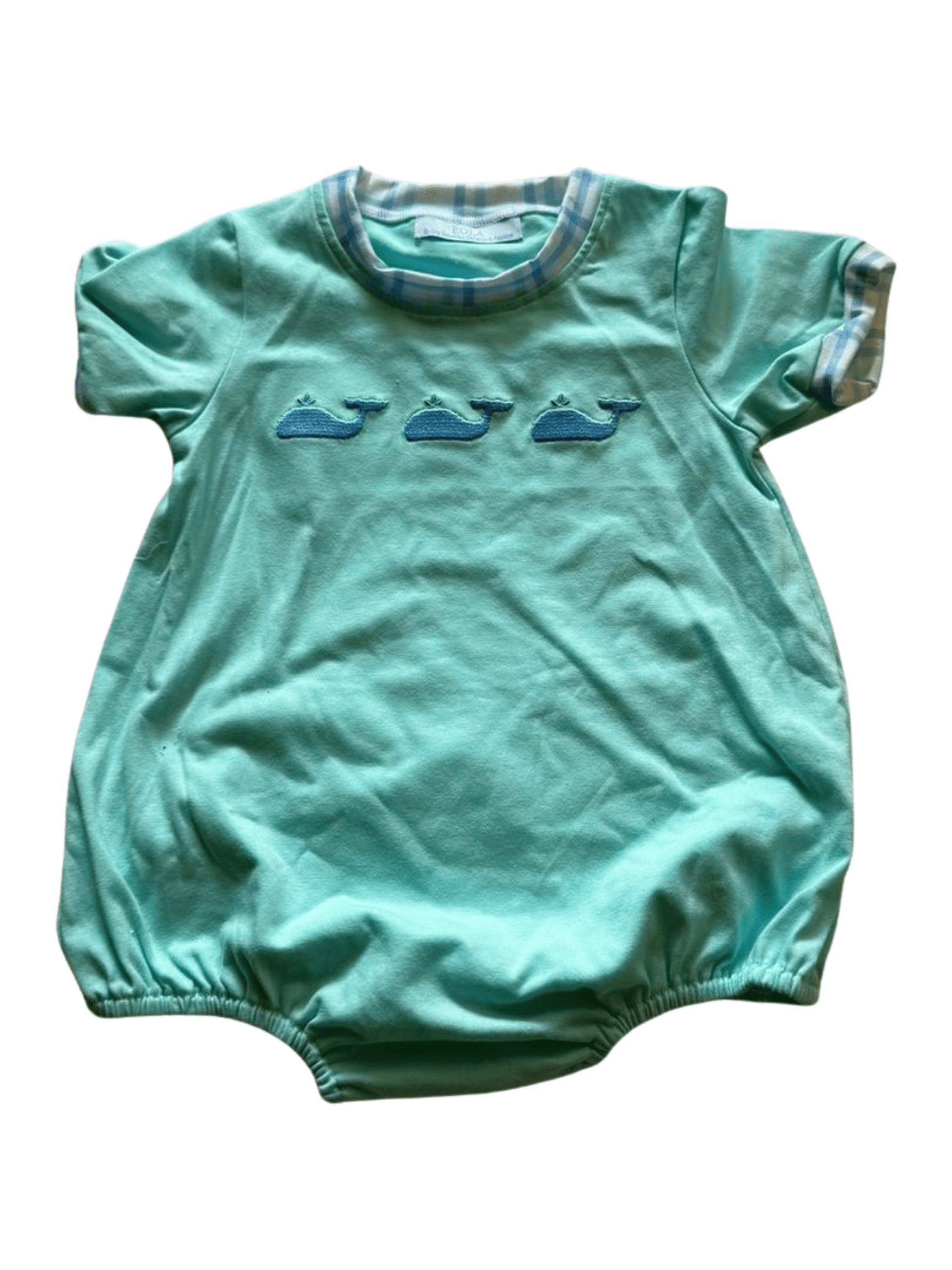 Embroidered Whale Boy Bubble
