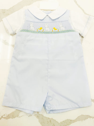 Bunny & Chicks Smocked Jon Jon