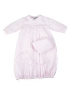 Girls Dot Embroidered "Take Me Home" Gown & Hat - Posh Tots Children's Boutique
