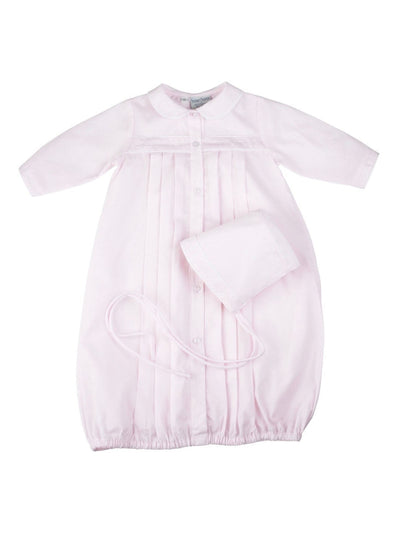 Girls Dot Embroidered "Take Me Home" Gown & Hat - Posh Tots Children's Boutique