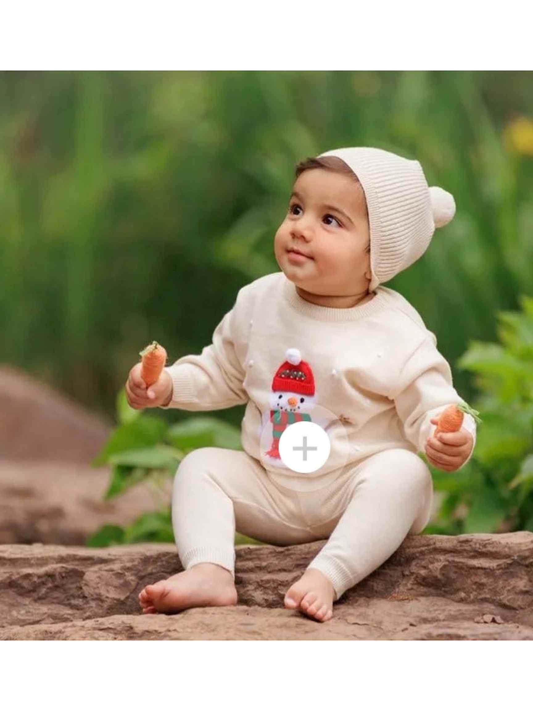 Rib Knit Pom Pom Beanie - Posh Tots Children's Boutique