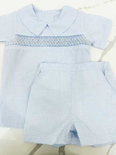 Williams Short Set - Blue Windowpane