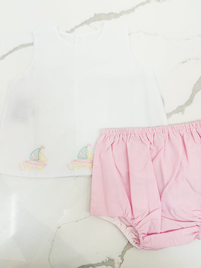 Bailey Diaper Set - Sailboats