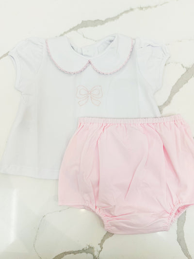 Bailey Diaper Set - Pink Bow