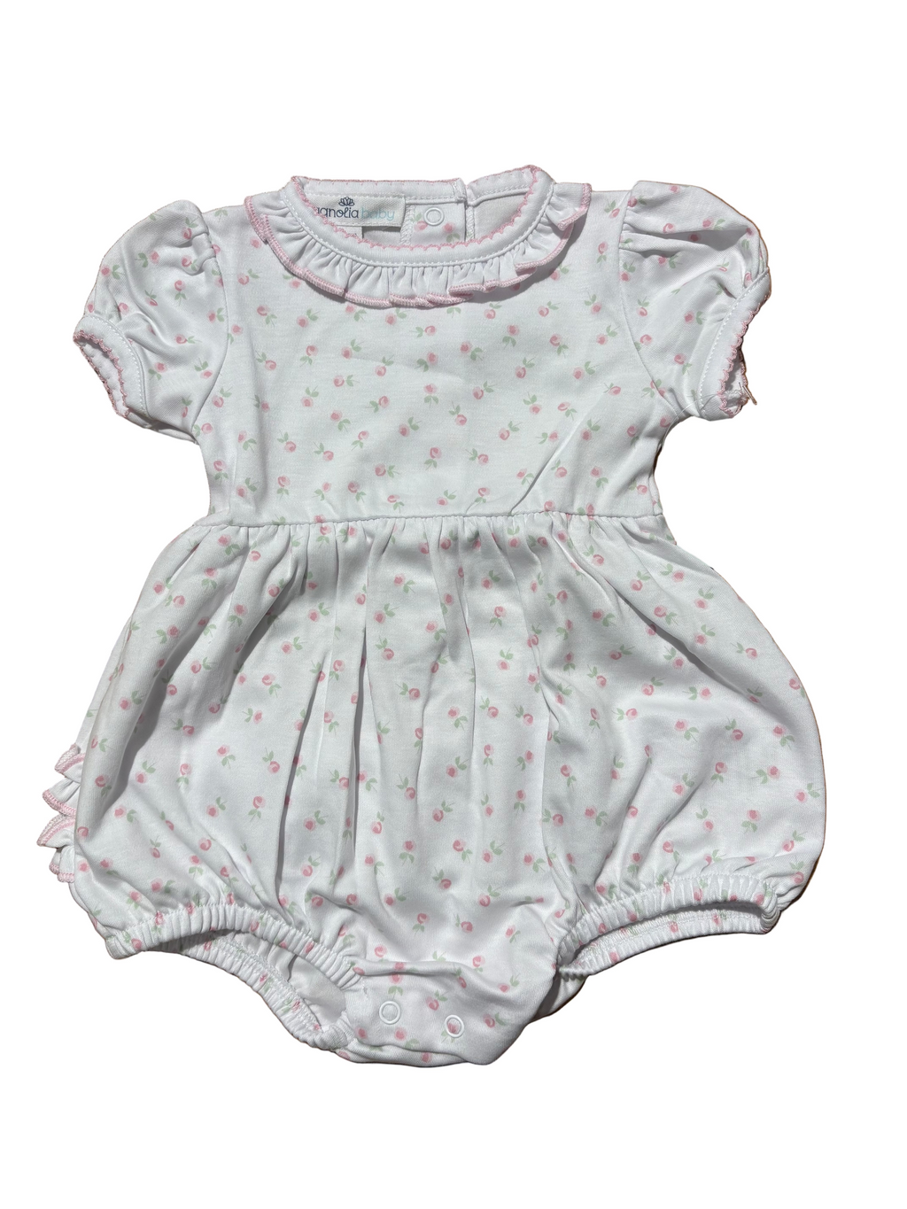 Juliette's Classics Print Ruffle Short Sleeve Bubble