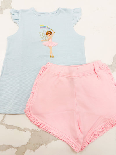 Swan Dance Suzy Shorts Set