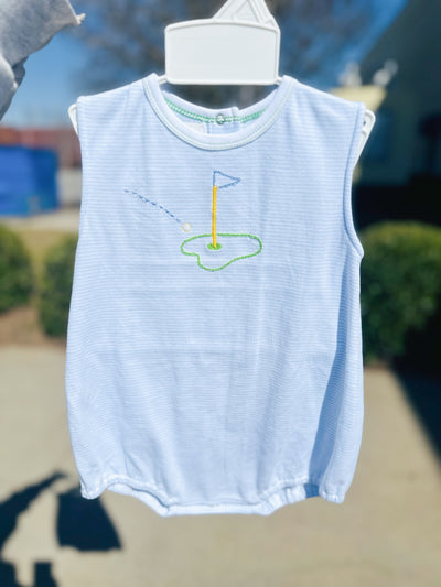 Golf Embroidered Boy Bubble