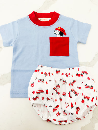 Dalmation Applique Diaper Set