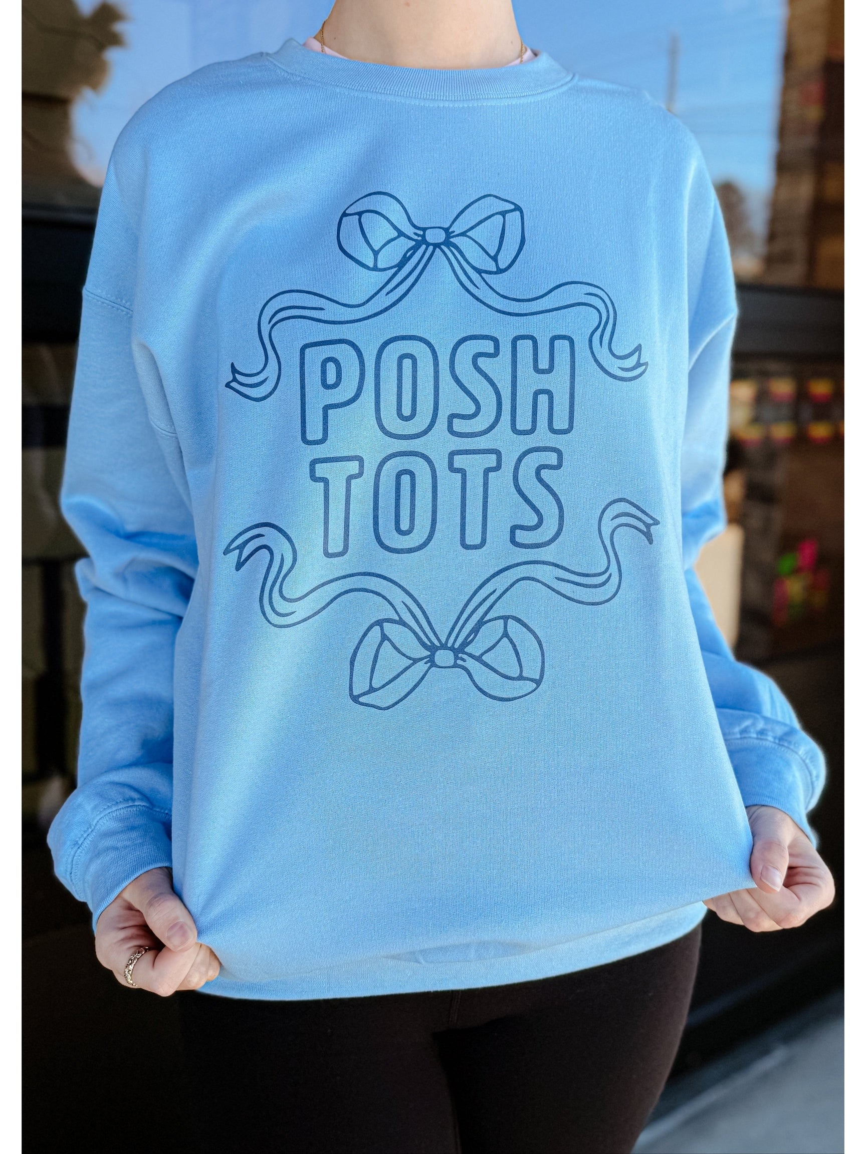 Posh Tots Bow Sweatshirt