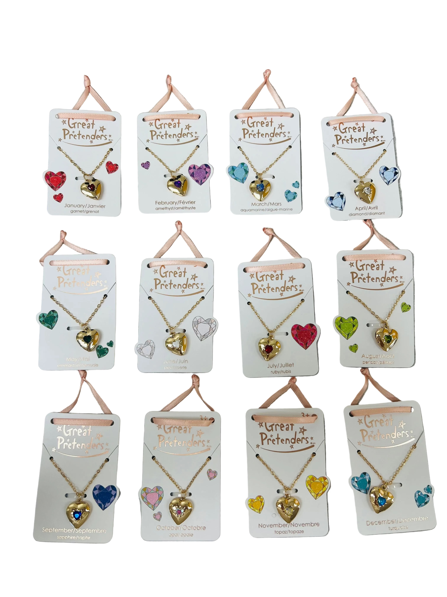 Birthstone Heart Locket Necklace