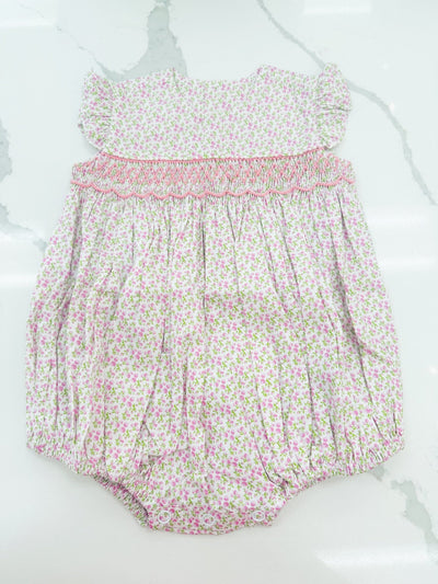 Francis Floral Smocked Bubble