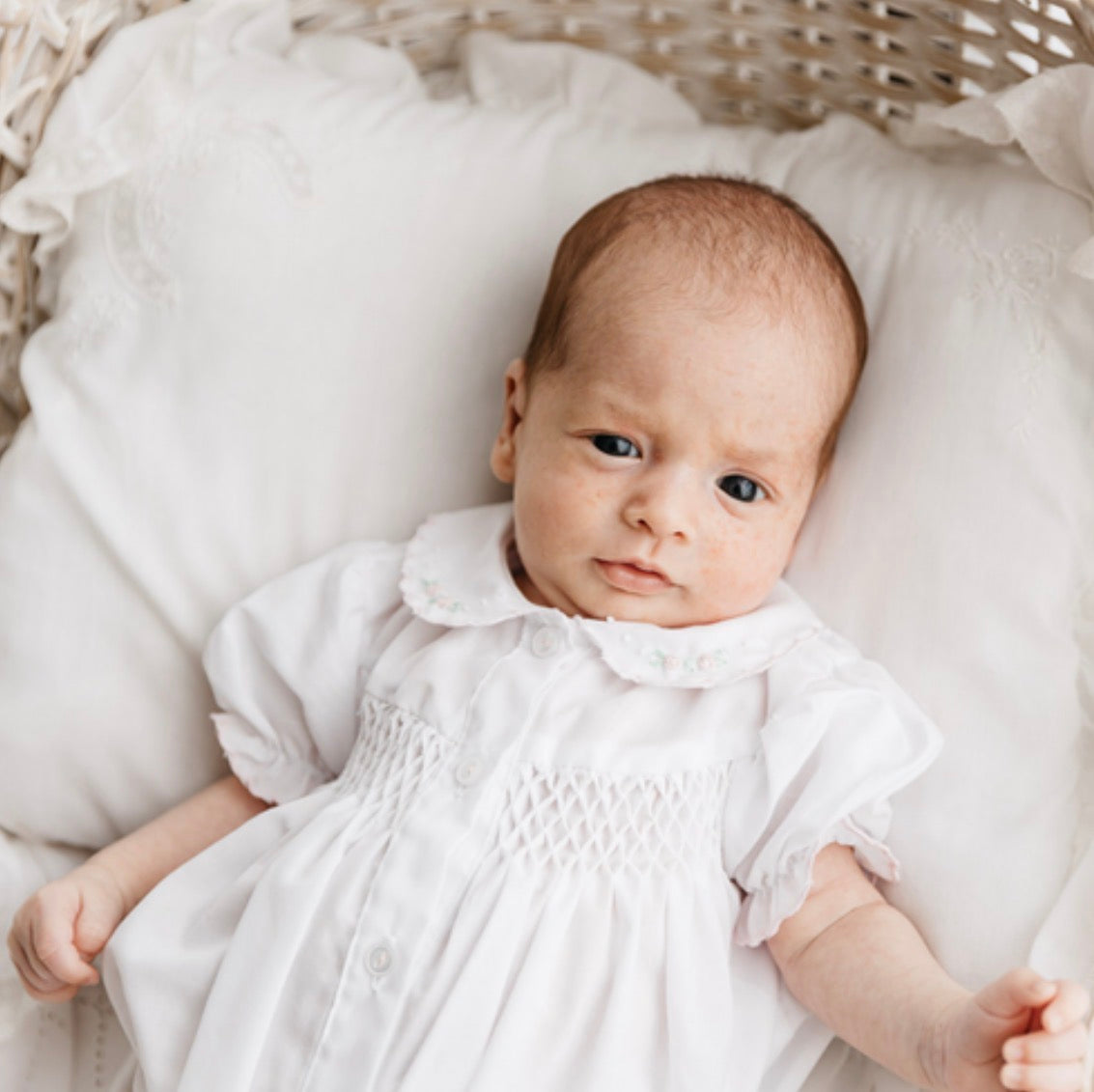 Preemie Smocked Scallop Bubble