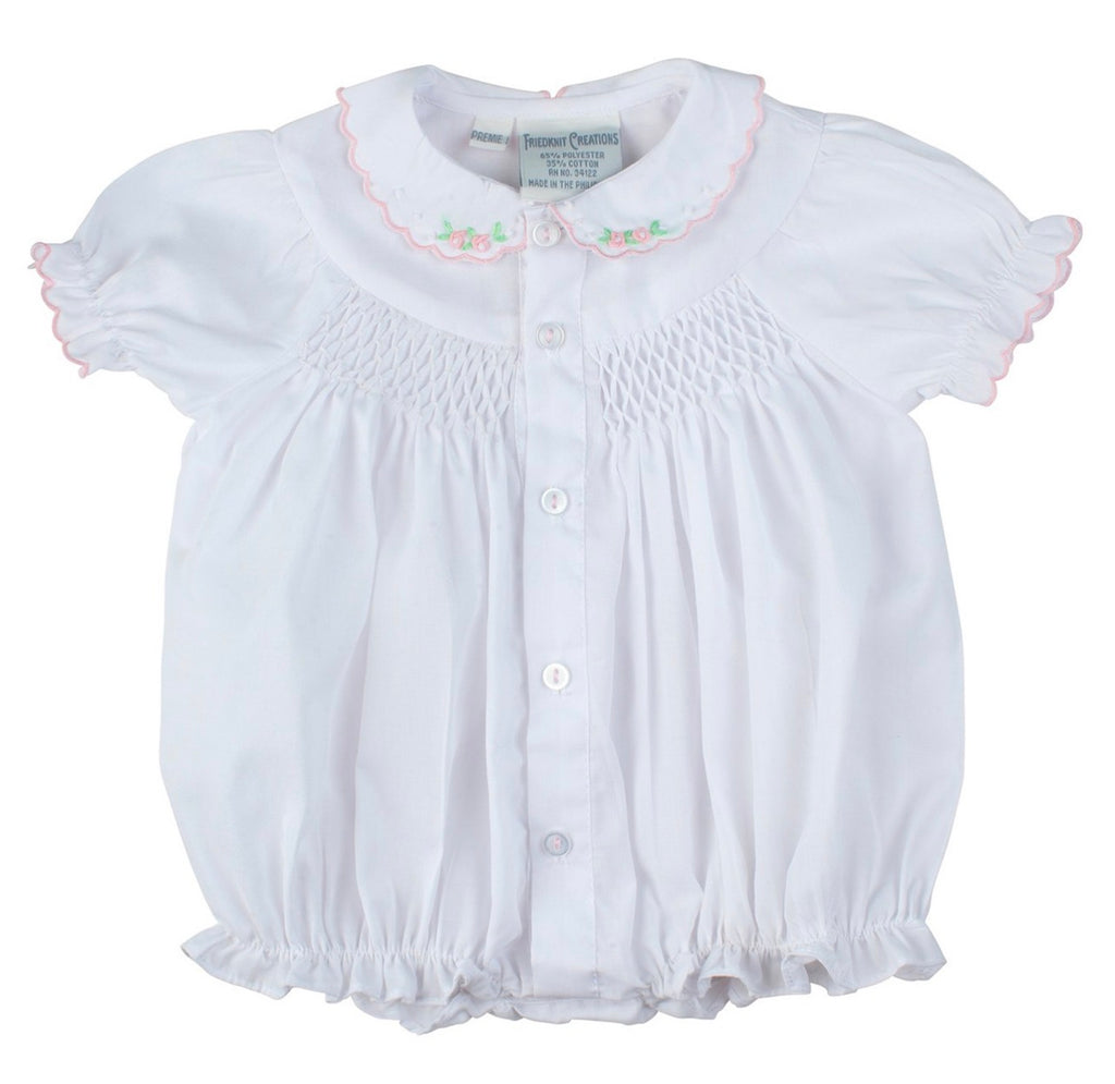 Preemie Smocked Scallop Bubble