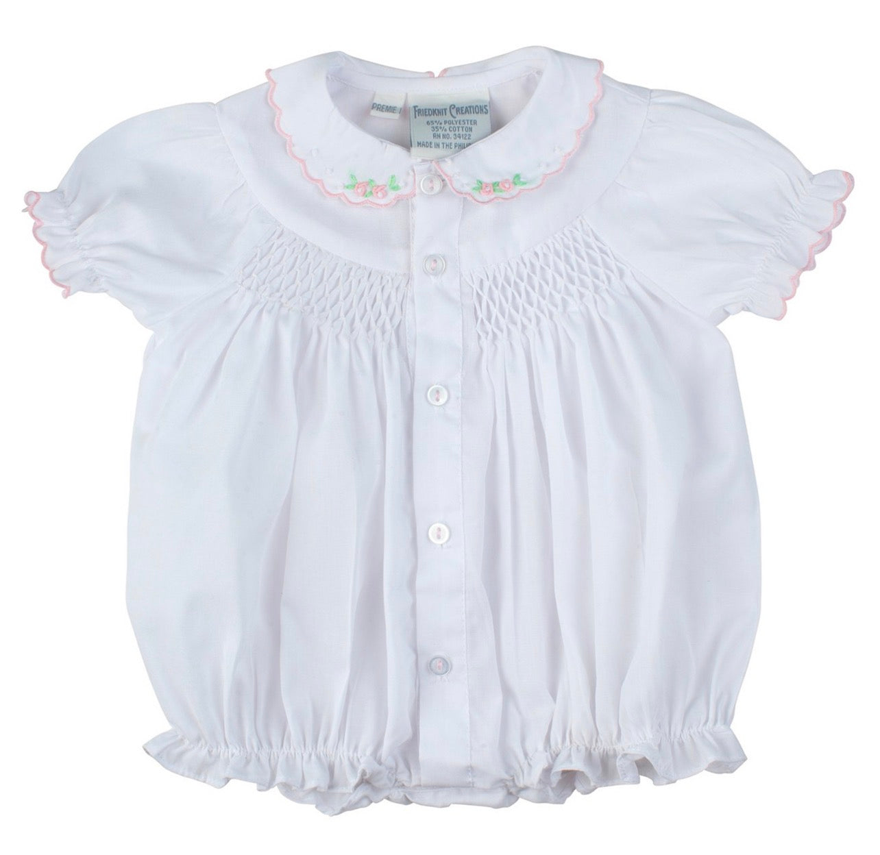 Preemie Smocked Scallop Bubble
