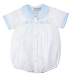 Preemie Embroidered Train Creeper