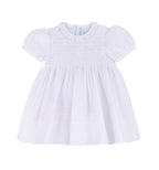 White Floral Smocked Dress