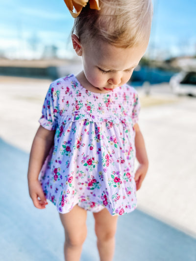 Smocked Ruffle Bubble with Skirt