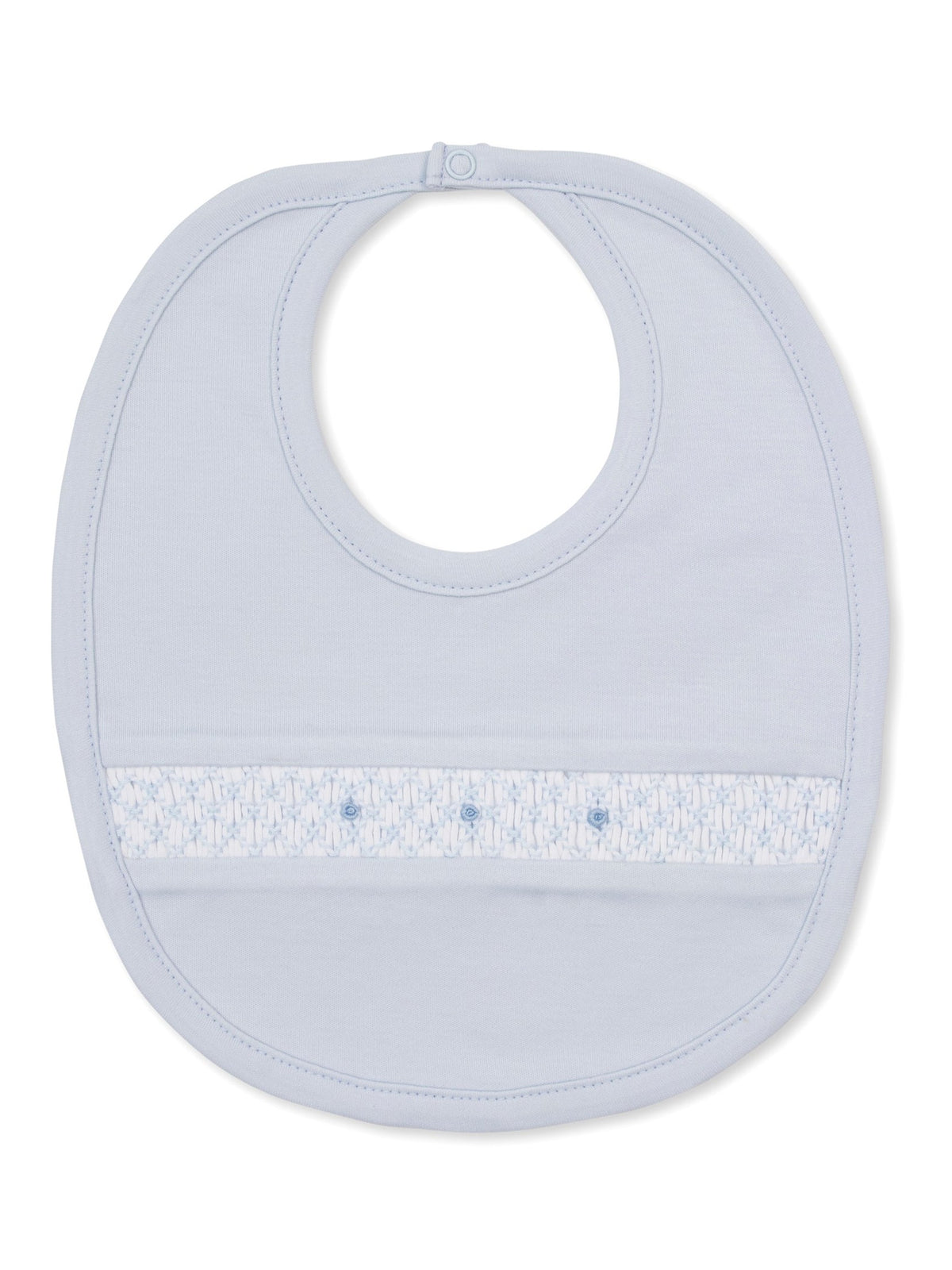 Blue Hand Smocked Bib