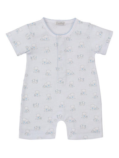 Beary Besties Blue Short Playsuit