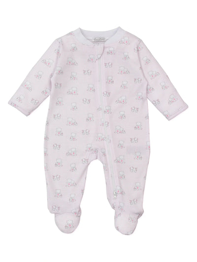 Beary Besties Pink Zip Footie