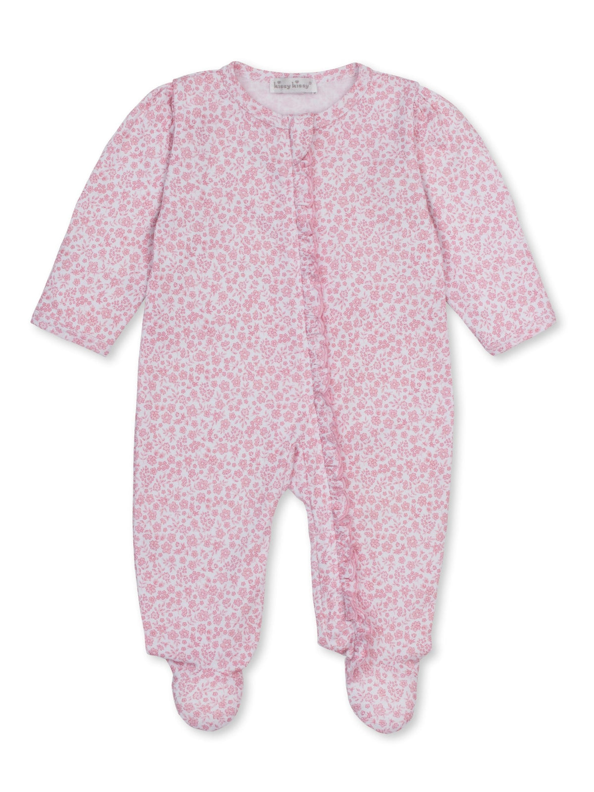 Fall in Blooms Printed Zip Footie – Pink