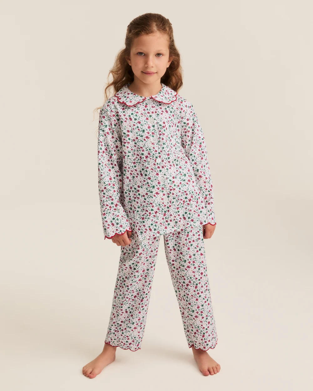 Kid's Twill Colette Pajama Set in Winter Garden
