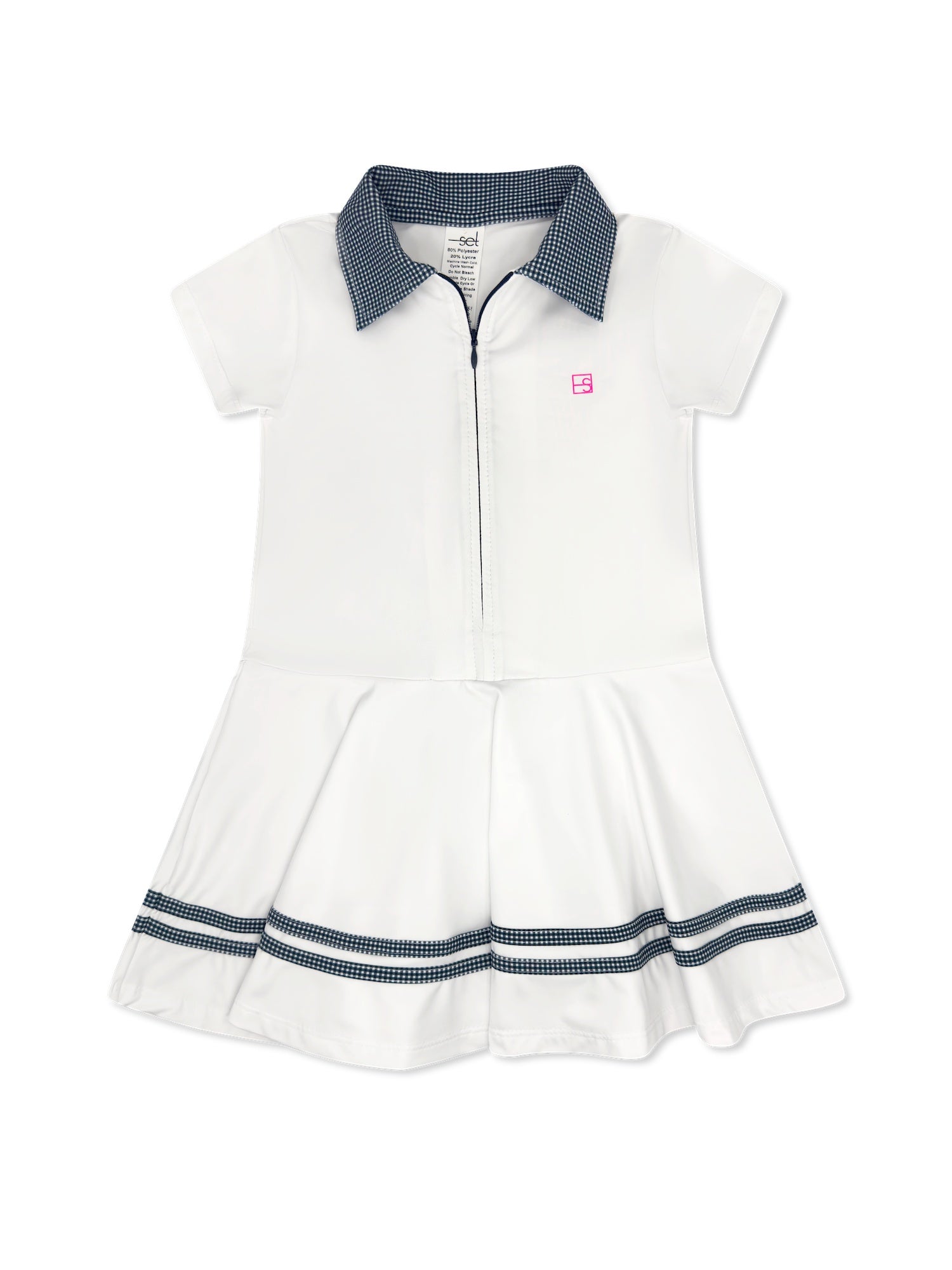 Kristen Dress - Pure Coconut, Nantucket Navy
