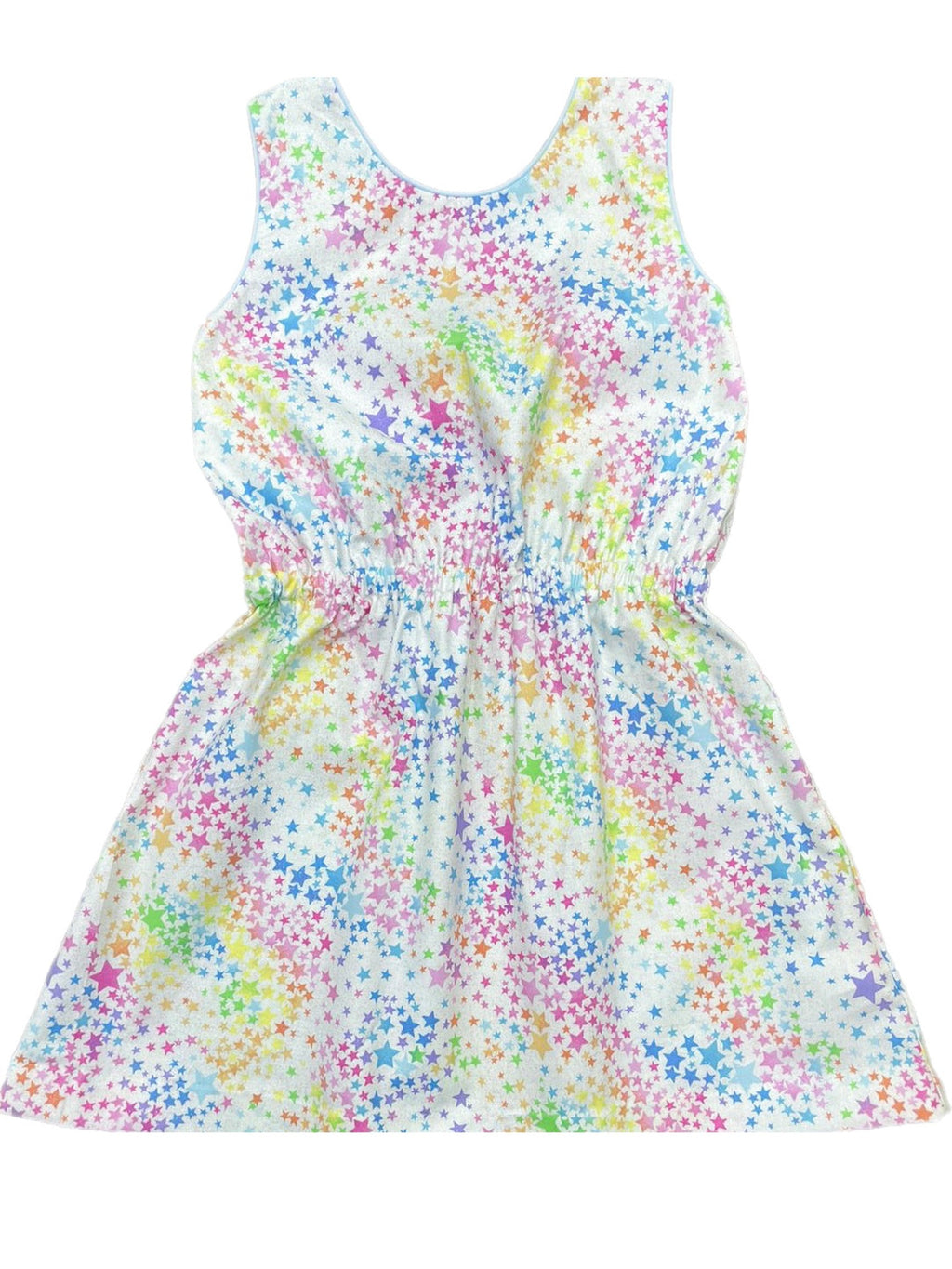 PRE-ORDER Kristin Knot Dress - Rainbow Stars