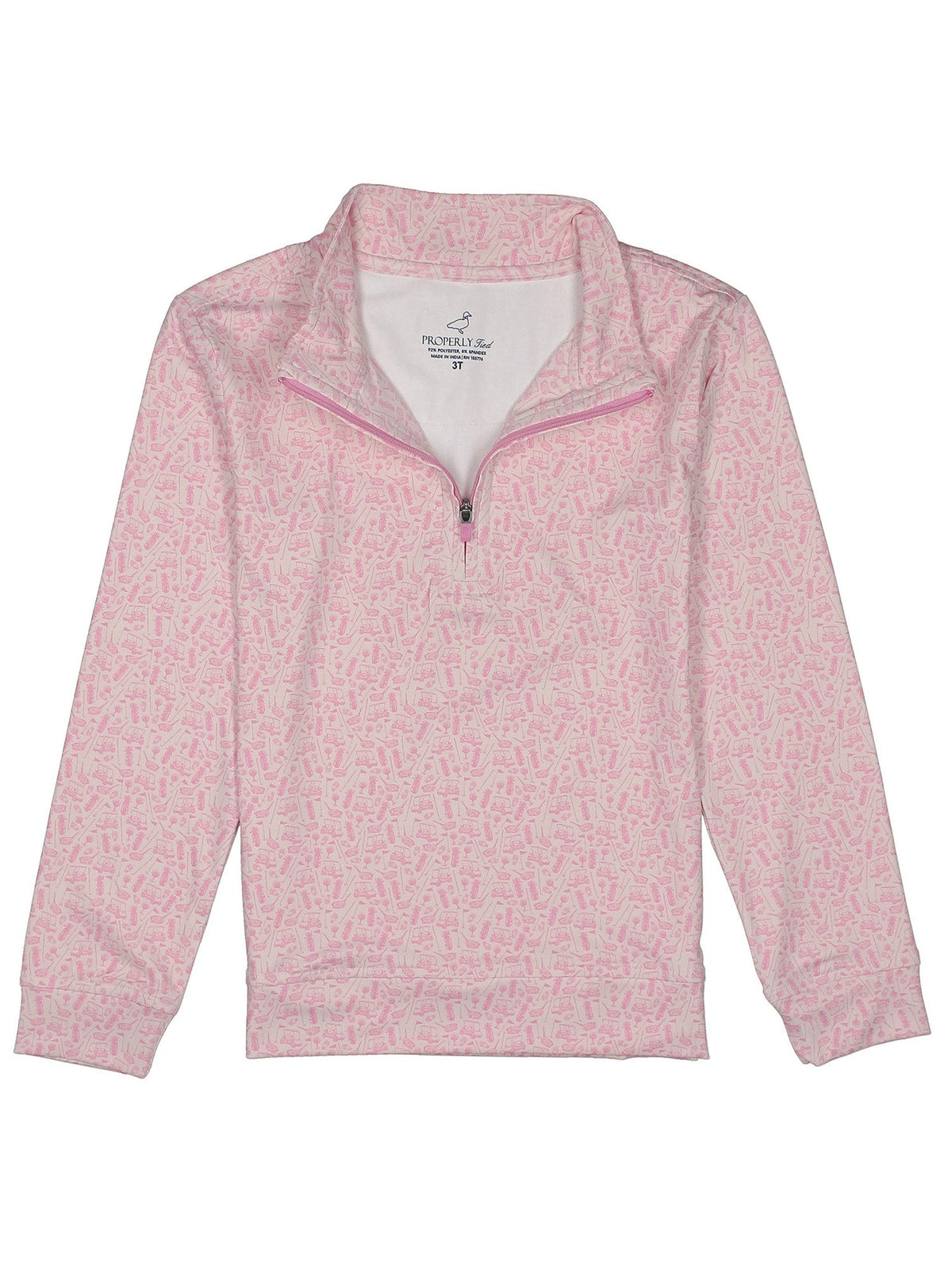 Girls Range Pullover - Back Nine Pink