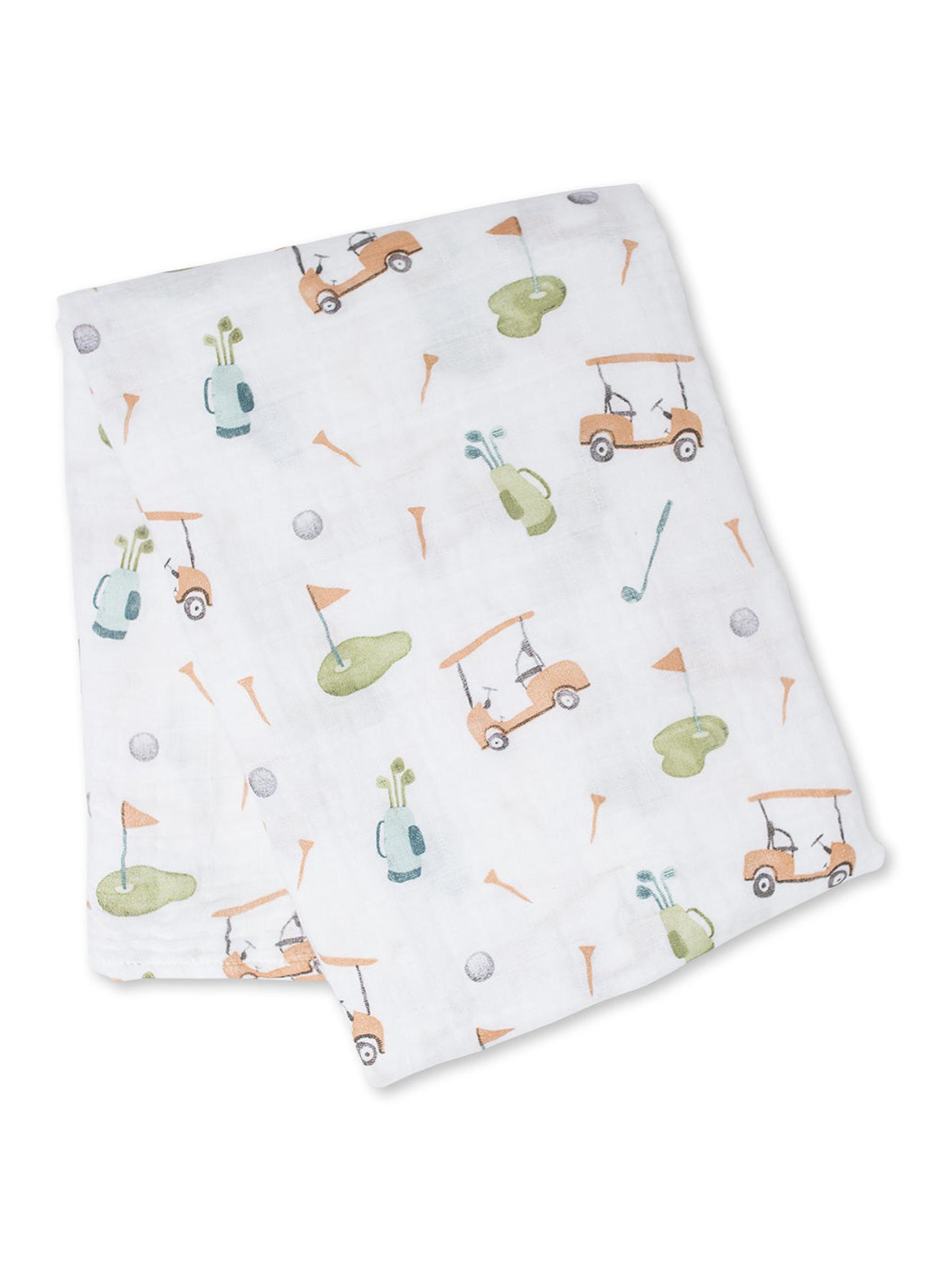 Lulujo Cotton Swaddle – Golf