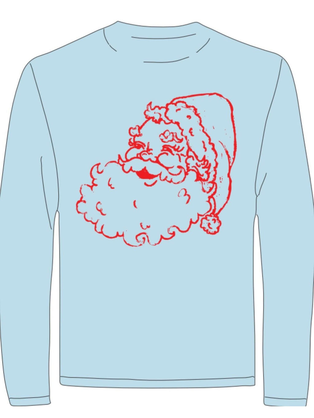 LS Light Blue Santa T-Shirt