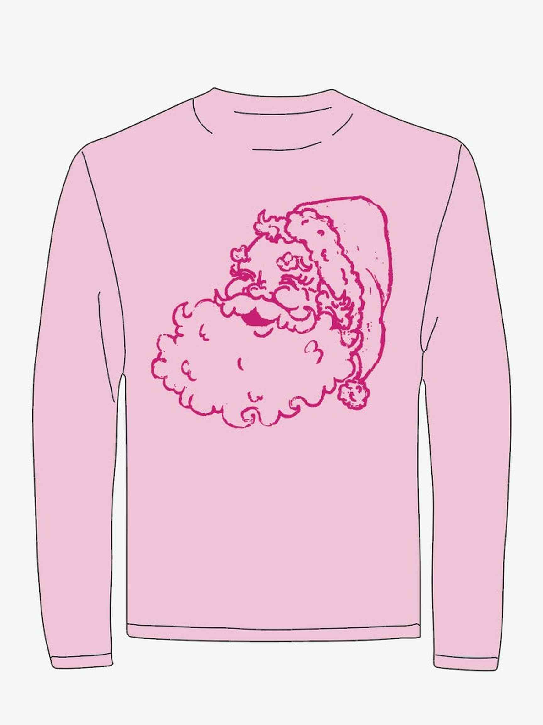 LS Light Pink Santa T-Shirt