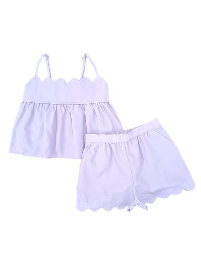 PRE-ORDER Scalloped Short Set - Lavender