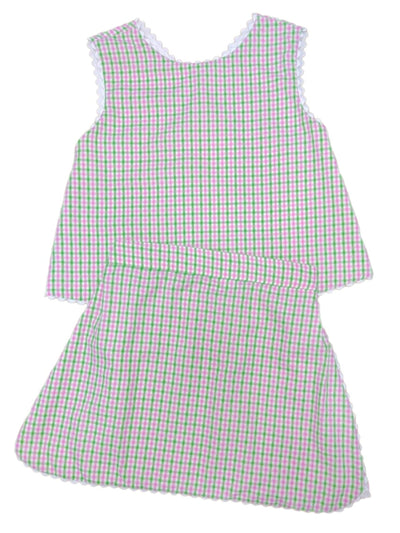 PRE-ORDER Layla Skirt Set - Pink & Green Check