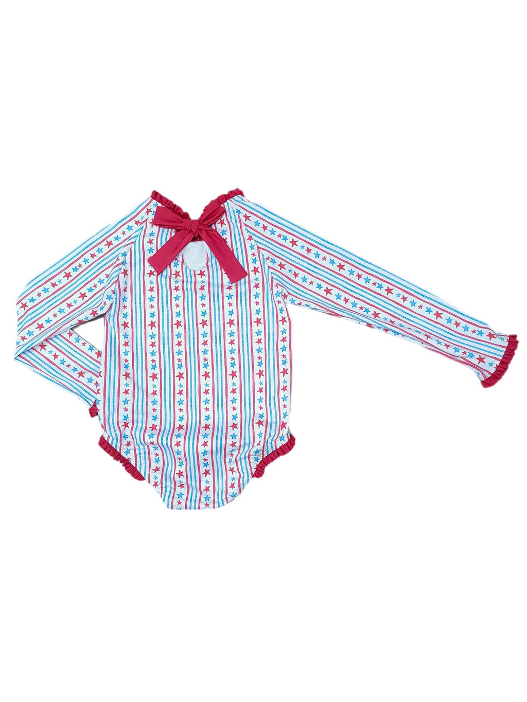 PRE-ORDER Leighton Rashguard Swimsuit - Patriotic Stars & Stripes