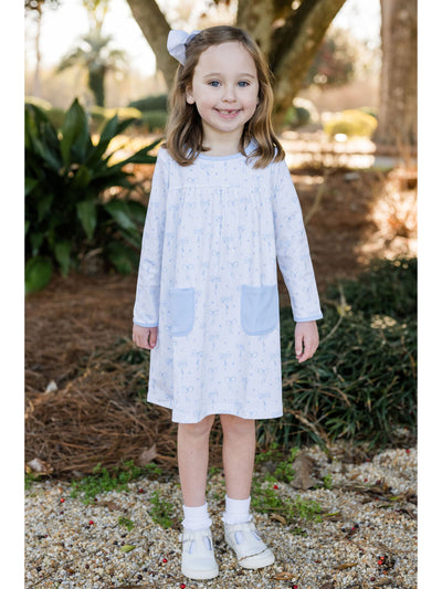 PRE-ORDER Lennon Dress - Blue Bows