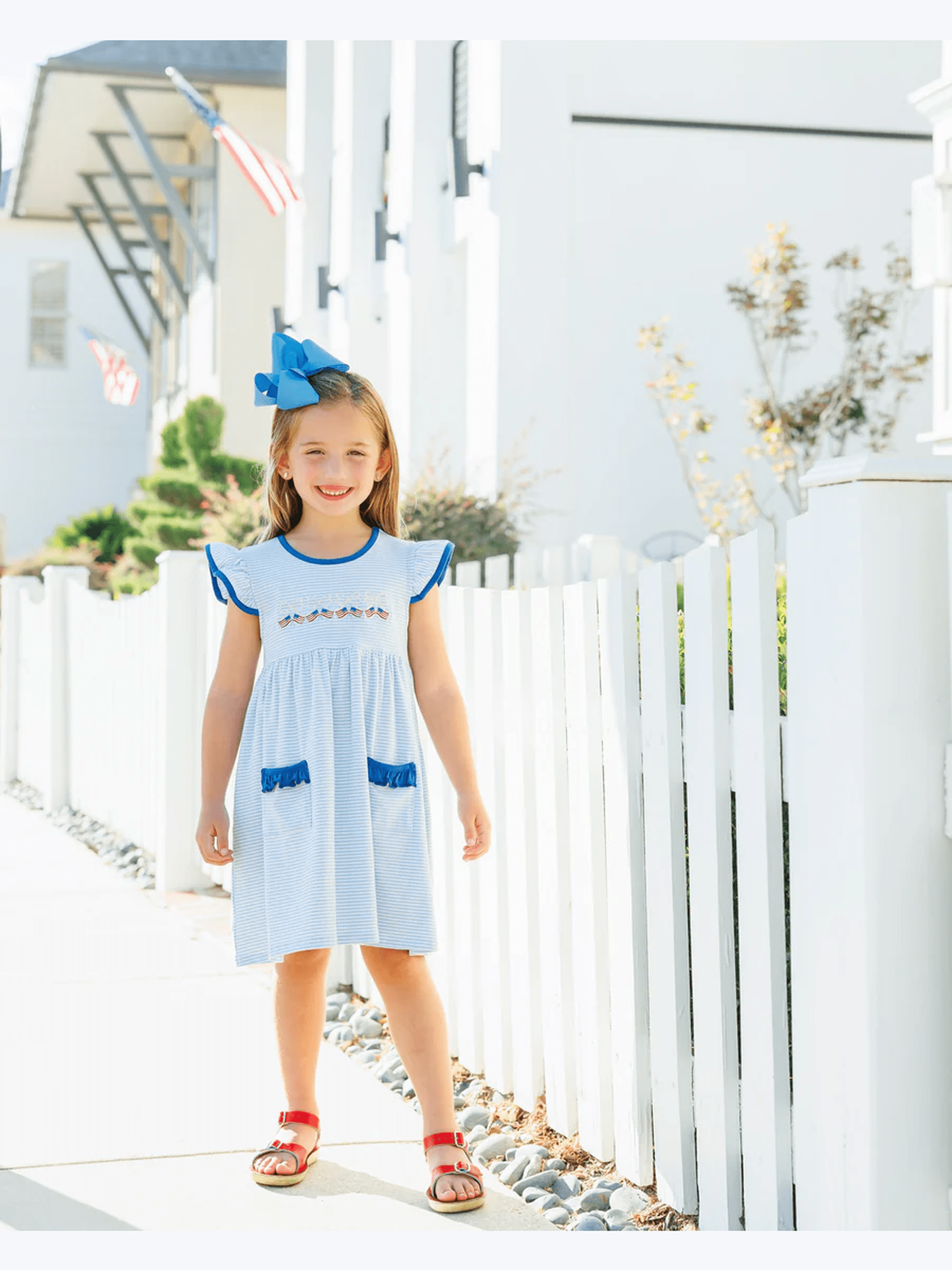 Let Freedom Ring Ruffle Pocket Dress