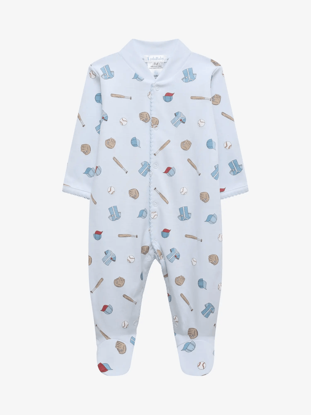 Light Blue Baseball Footie