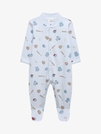 Light Blue Baseball Footie