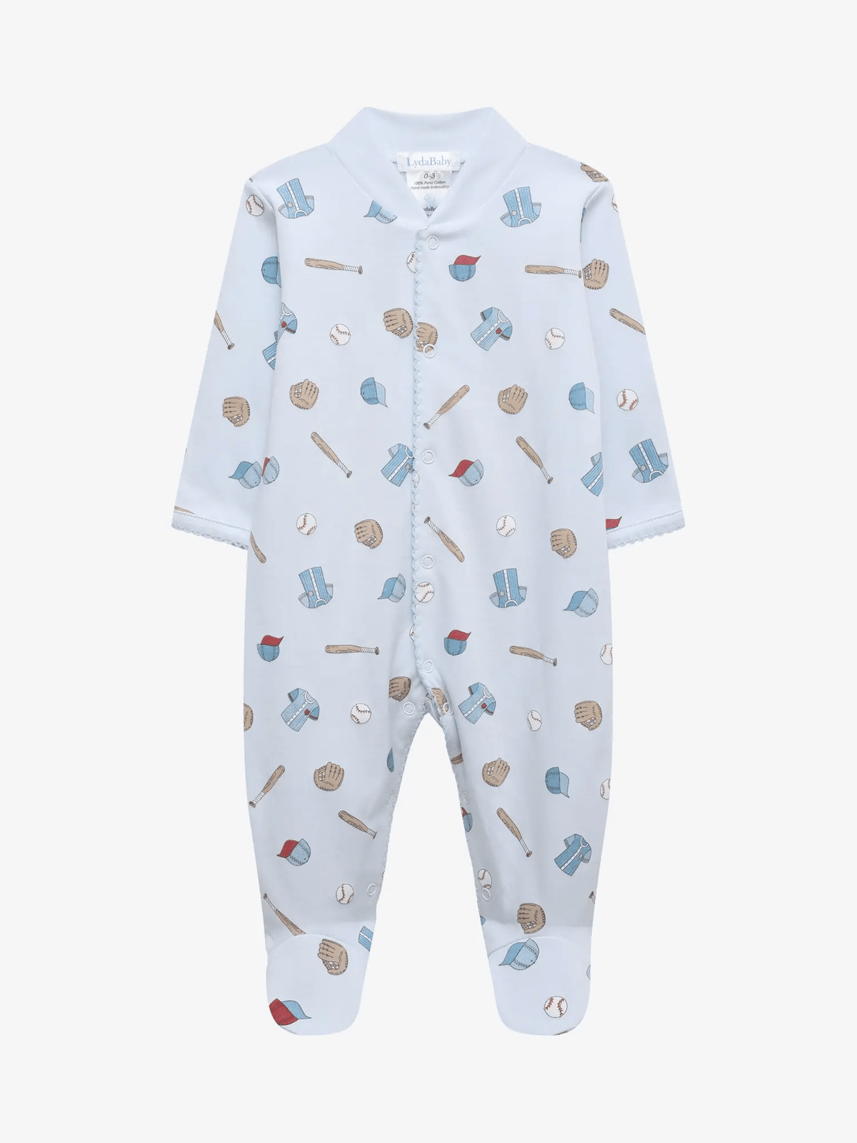 Light Blue Baseball Footie