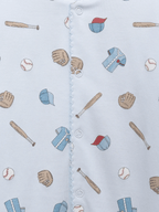 Light Blue Baseball Footie