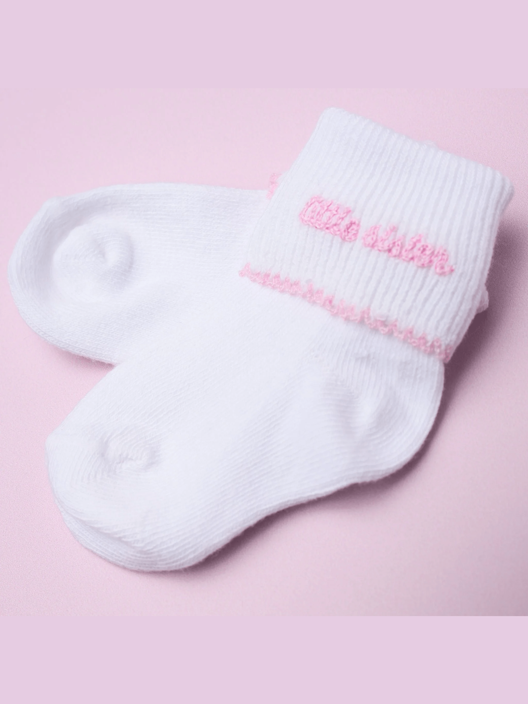 Little Sister Embroidered Socks