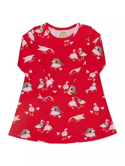 Polly Play L/S Dress - Greenbrier Geese