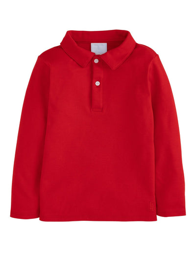 Long Sleeve Solid Polo - Asst'd Colors - Posh Tots Children's Boutique