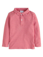 Long Sleeve Striped Polo - Asst'd Colors - Posh Tots Children's Boutique