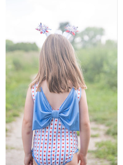 PRE-ORDER Lottie Little Girl One Piece Swimsuit - Stars and Stripes